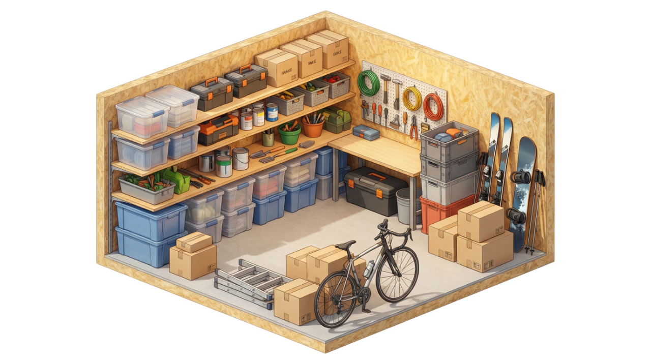 Illustrasjon av en minilager-seksjon